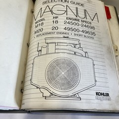 Kohler Magnum Parts-Engines Orig. Service Repair Manual Book 1988-95 Large Size