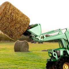 VEVOR 49″ Hay Bale Spear Universal Skid Steer Loader Tractor Bucket Attachment