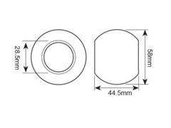 Lower Link Ball Cat 2/2 1-1/8″ ID 2-9/32″ OD 1018 Steel for Tractors