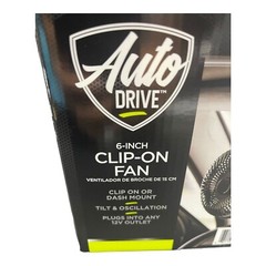 Auto Drive 6″ 12 Volt Oscillating Clip-On Or Dash Mount Car Truck DC Fan