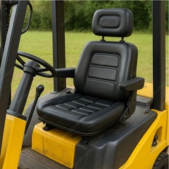 Universal Tractor/Forklift/Digger Seat With Headrest & Safety Belt & Armrest NEW