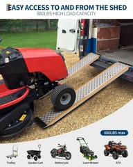 800 Lb Load Capacity Standard Fits The Shed Ramps, 5FT Two-Piece Aluminum Loadin