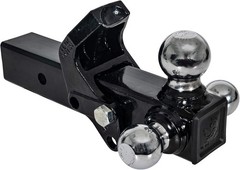Buyers Products 1802280Tri-Ball Truck Hitch With Hook, Solid Shank for 2-1/2…