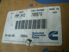 CUMMINS VICKERS HYDRAULIC POWER STEERING PUMP 708879 V20F1P6P38C4D11 PETERBILT