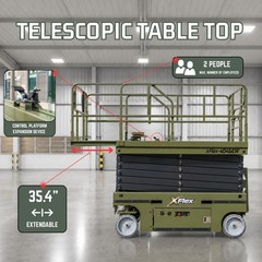 2026 XFLEX 4046EW 4WD ELECTRIC SCISSOR LIFT VERTICAL 40 FEET MANLIFT 705lbs LOAD