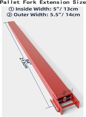 Fork Extensions,72”/84”/96” Length Pallet Fork Extensions, 5.3”W Fork Extensions