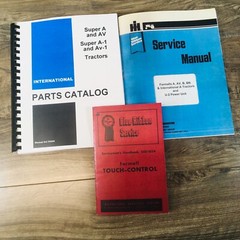 International Farmall Super A Av Tractor Service Manual Parts Catalog Set Repair