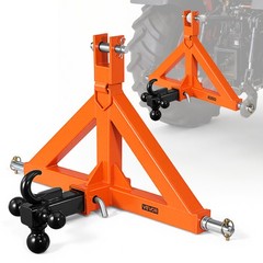 VEVOR 3 Point Trailer Hitch 2″ Receiver Tow Drawbar Category 1 Tractor 3 Balls