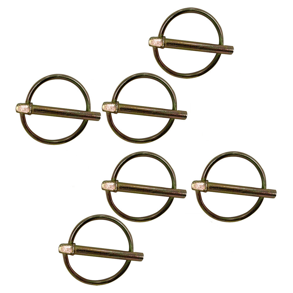 SET OF 6- Farm Tractor Implement Lynch Pin Clips 1/4″ x 1-3/8″ Universal