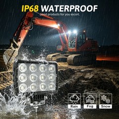4x 6″ LED Tractor Work Lights 12V 24V Flood Light Pods Waterproof offroad Truck