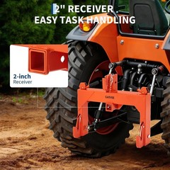 3000 LBS 3 Point Quick Hitch 2″ Receiver for Cat 1 Tractors w/ Versatile Adapter
