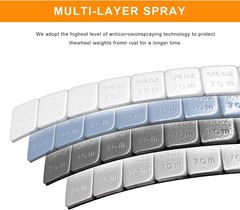 48 PCS 1/4 Oz Low Profile Adhesive Wheel Weights, Easy-Peel Stick Color: 48pcs
