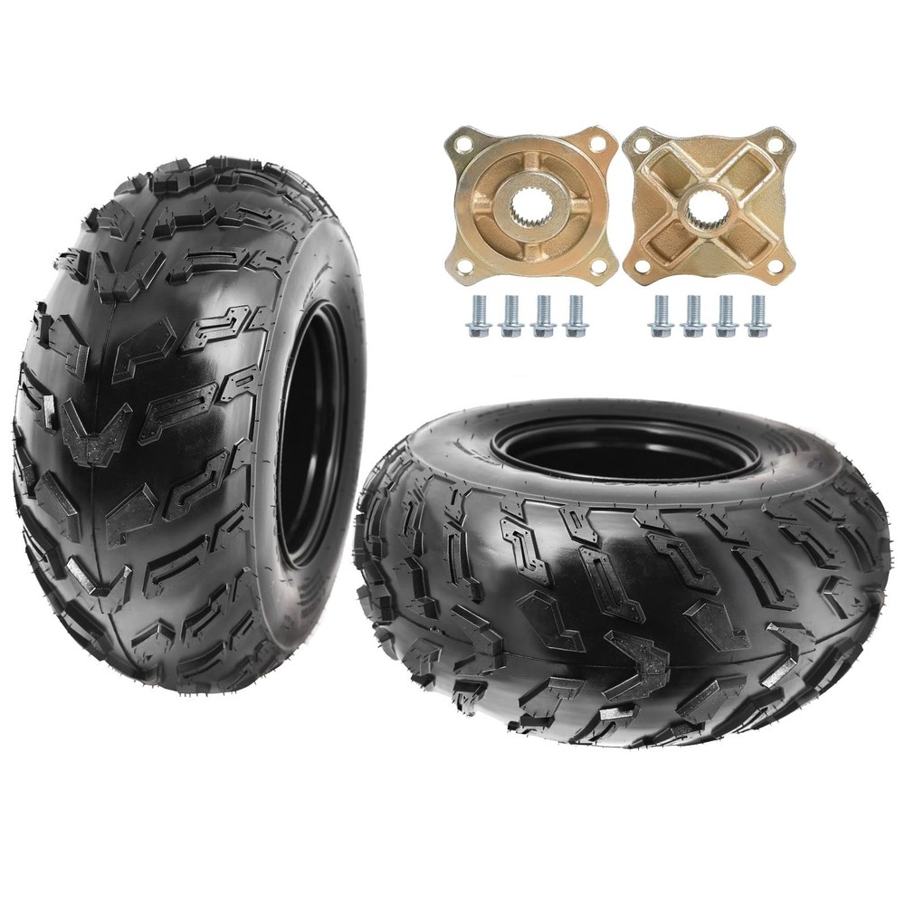 2pcs 10″ inch Wheels 22X10-10 Tire Rim 4 Lug Wheel 110mm Bolt Distance