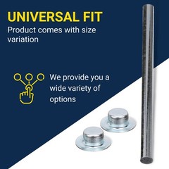 Tie Down Engineering 86031 Roller Shaft – 13-1/4 inch x 5/8 inch, Silver