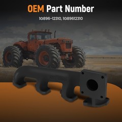 Exhaust Manifold Kit for Kubota V2203 V2403 V2003 L3940 L4240 L4740 1G89612310
