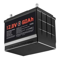 Uimoso 12V 60Ah LiFePO4 Lithium Battery with 800 CCA for Starting and Cycling