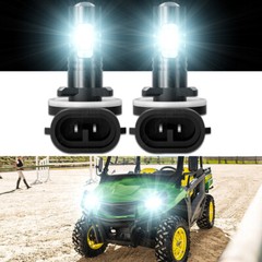 2x LED Headlight bulbs For Deere X730 X734 X738 X739 X750 X754 X758 AM118013 JD