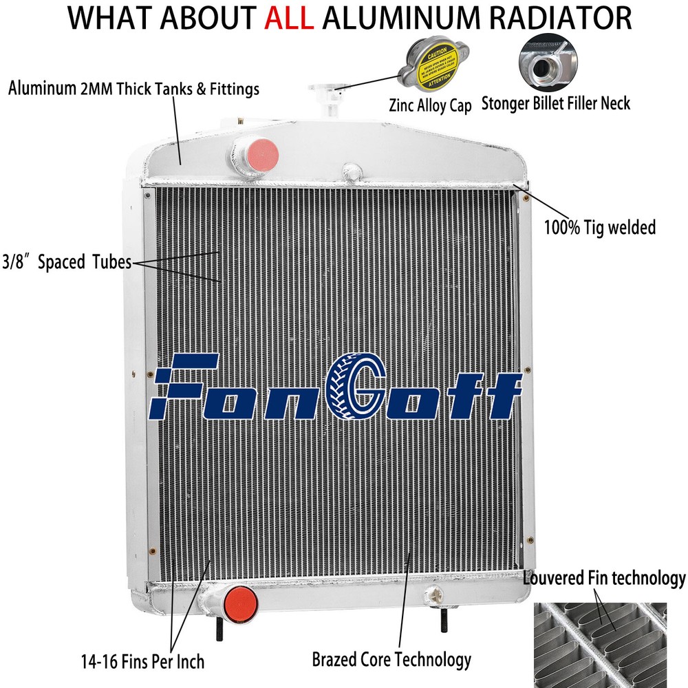 #A147140,A184365 4Rows Radiator Fits Case IH 2390 2394 2590 2594 3294 3394 3594
