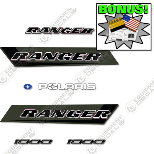 Fits Polaris Ranger 1000 Decal Kit Green UTV – 7 YEAR OUTDOOR 3M VINYL!