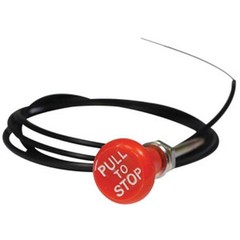 47V1534 Universal Fit 82″ Long Round Red Handle Pull to Stop Cable