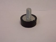 5/16-18 THREADED RUBBER BUMPER – 1″ DIAMETER BY 3/8″ THICK WITH 1/2″ LONG STUD