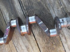 Allis Chalmers D17 AC tractor engine motor crank shaft crankshaft w/ gear *