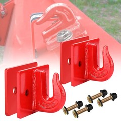 2x 3/8″ Bolt On Grab Chain Hooks For Skid Steer Loader Tractor Bucket Heavy Duty