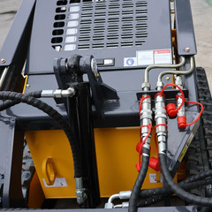 Mini Skid Steer Loader 24HP 4-in-1 Bucket 3-Stage Pump Hydraulic System Upgraded