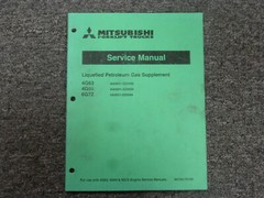 Mitsubishi 4G63 4G64 6G72 Forklift Lift Truck Gas Service Repair Manual