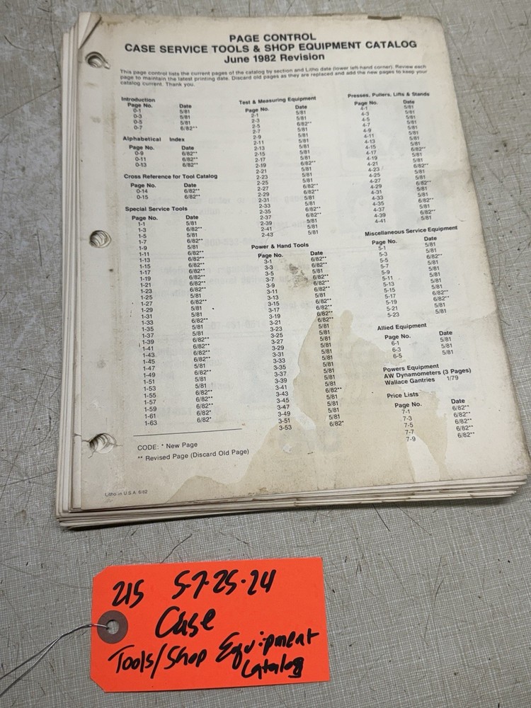 J I Case Garden Tractor Tools Shop Equipment Manual