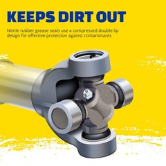 MOOG 880 Greaseable Premium Universal Joint for Our 1300 Series; Rockwell L14 S