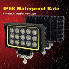6″ LED Work Lights 150W 12000LM Flood Beam 12V/24V Yellow [2PCS]