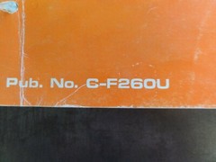 Nissan KH02 Forklift Parts Catalog Manual C-F260U 1994
