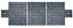 Trucking Flatbed Vinyl Tarp Heavy Duty 18oz 3 Piece Lumber Tarp (4′ Drop)