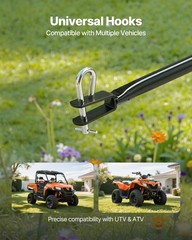 VEVOR Tow Behind Broadcast Spreader 130LB 15 Settings 0-9.8 ft Spreading Width
