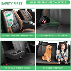 Toyota Highlander 2007-2026 5 Seats Leather Seat Covers Waterproof Black-Brown
