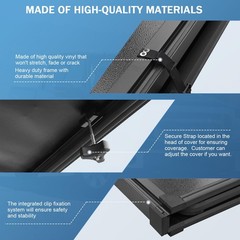 Hard Tri-Fold Tonneau Cover 2005-2015 Toyota Tacoma 5FT Bed