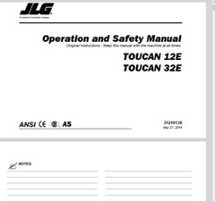 JLG Toucan 12E Boom Lift Service Repair Operators Parts Catalog Manual PDF USB