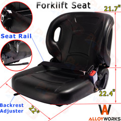 For Toyota Forklift Suspension Seat w/Seatbelt+Switch and Adjustable Backrest