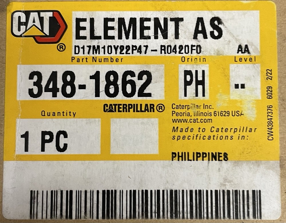 Caterpillar Filter Element 348-1862