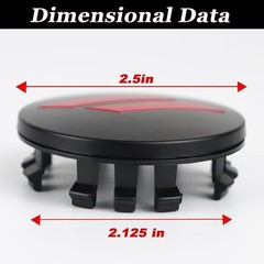 4pcs 63mm 2.5 inches Slash Wheel Center Cap Covers Fit for Dodge Charger