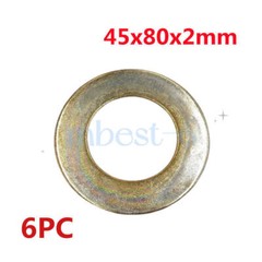 6pc 45mm x80mm x2mm Bucket Pin Shim Iron Excavator Skid Steer For Cat Bobcat