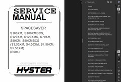 HYSTER FORKLIFT (E004) S4.50XM SERVICE REPAIR SHOP PARTS MANUAL PDF ON USB