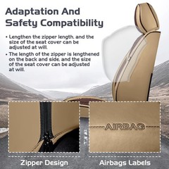 Waterproof Nappa Leather Car Seat Covers Full Set for F-250 2011-2026