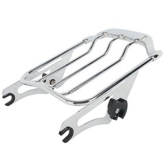 Chrome Detachable Sissy Bar Backrest Pad & Luggage Rack for Touring 2009-2025