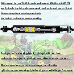 Hydraulic Top Link Cat.1-1 With Locking Block 18 1/8”-26 3/8” With 2X Hose