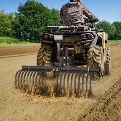 ATV/UTV Landscape Rake Implement for Removal of Rock Grass Clumps and Debris US