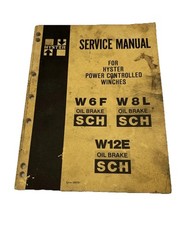 HYSTER WINCH W6F W8L W12E Repair Shop Service Manual Power Controlled Winches