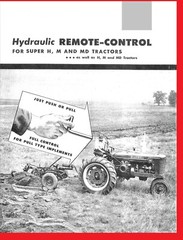 IH McCormick Farmall Hydraulic Remote-Control Brochure H M D Super H Super M