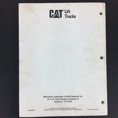 Cat Lift Trucks Service Manual 4G63 4G64 Fuel System 99729-85110 Caterpillar